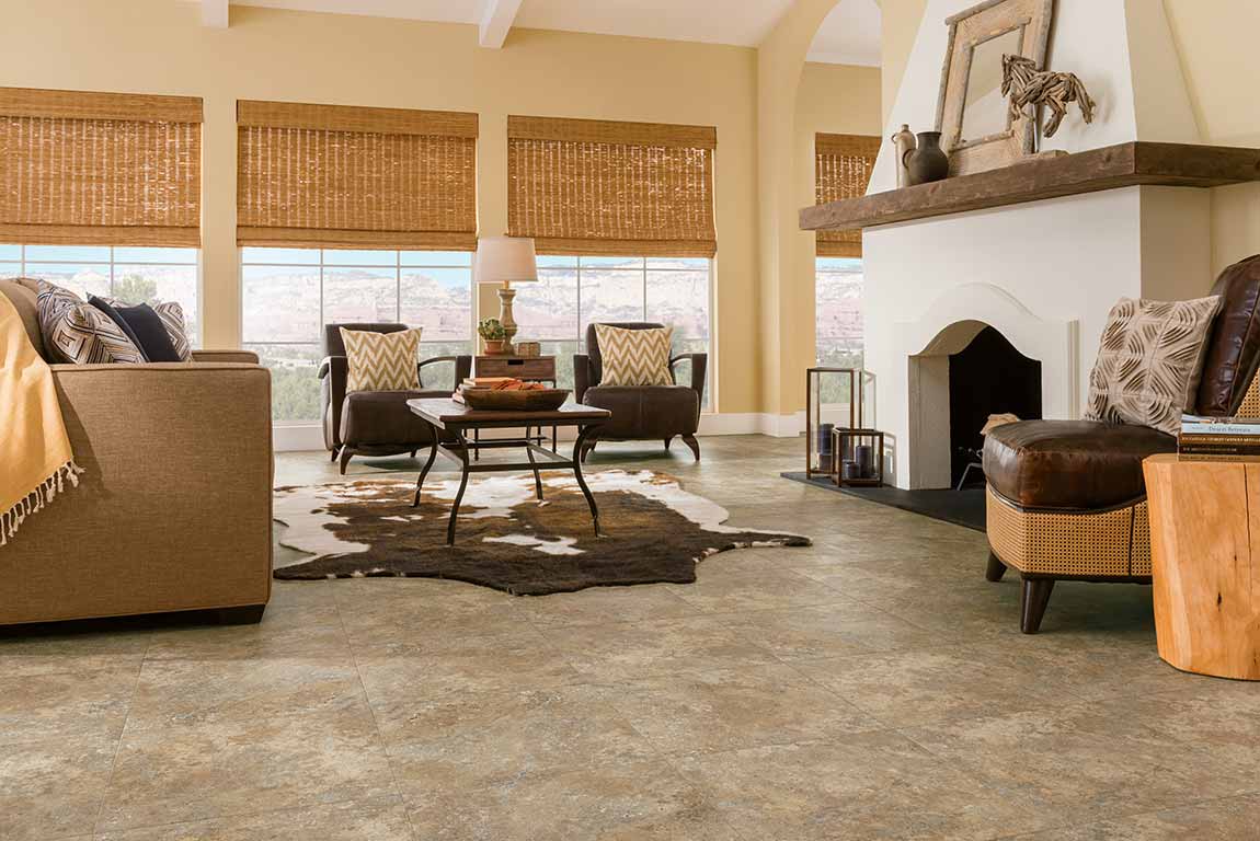 Living Room Rustic Tiles